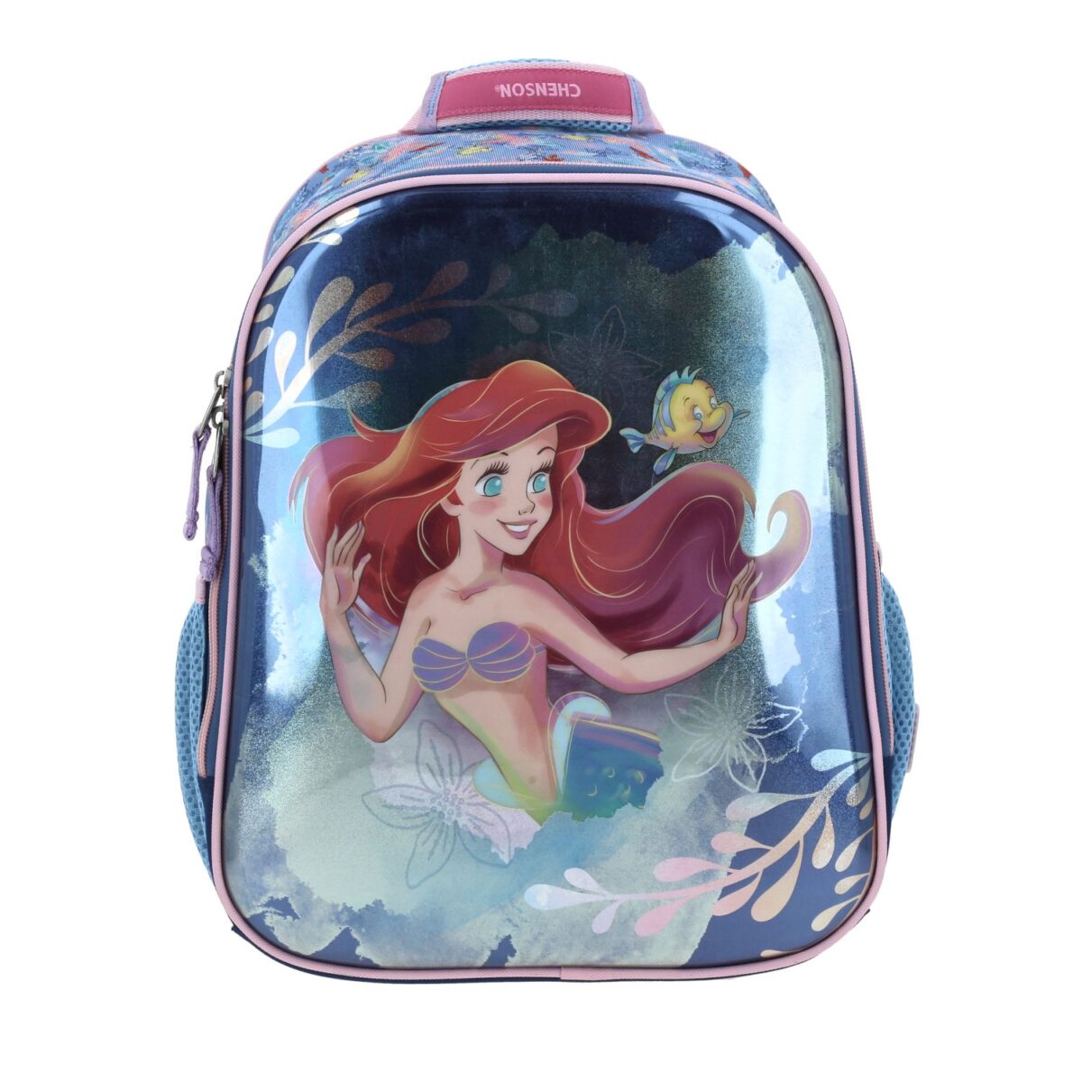 Mochila Kinder Chenson Princesas Ariel Color Azul