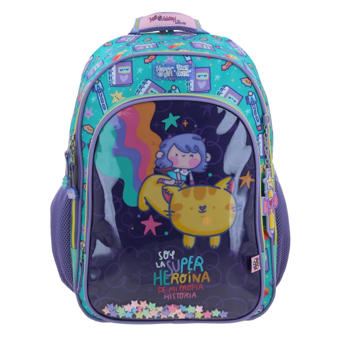 Mochila Chenson Turquesa Happy Girl Vania Bachur