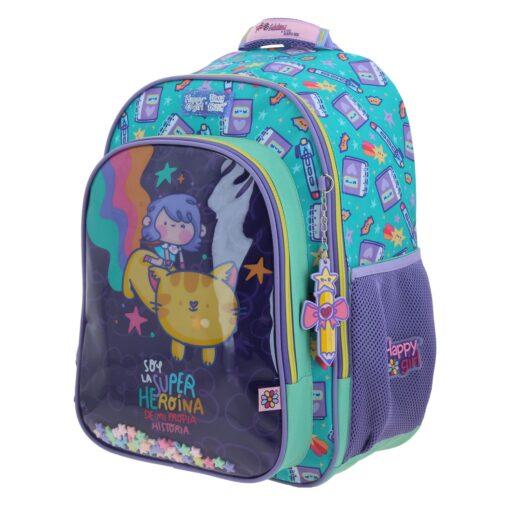 Alternative view of Mochila Chenson Turquesa Happy Girl Vania Bachur