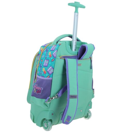 Mochila Con Ruedas Chenson Turquesa Happy Girl Vania Bachur - Image 3