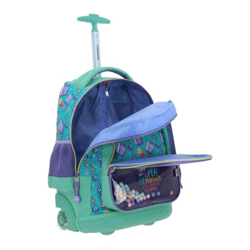 Mochila Con Ruedas Chenson Turquesa Happy Girl Vania Bachur - Image 7