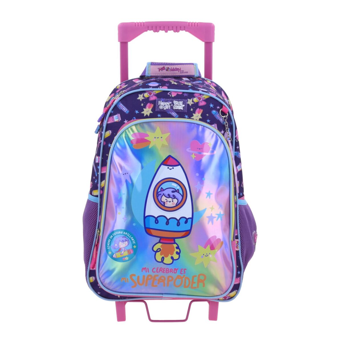 Mochila Chenson Con Ruedas Cohete Doble Poste Pacia