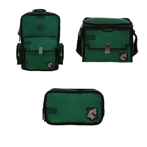 Portada de Kit Mochila + Lonchera + Lapicera Chenson Original Verde COFT